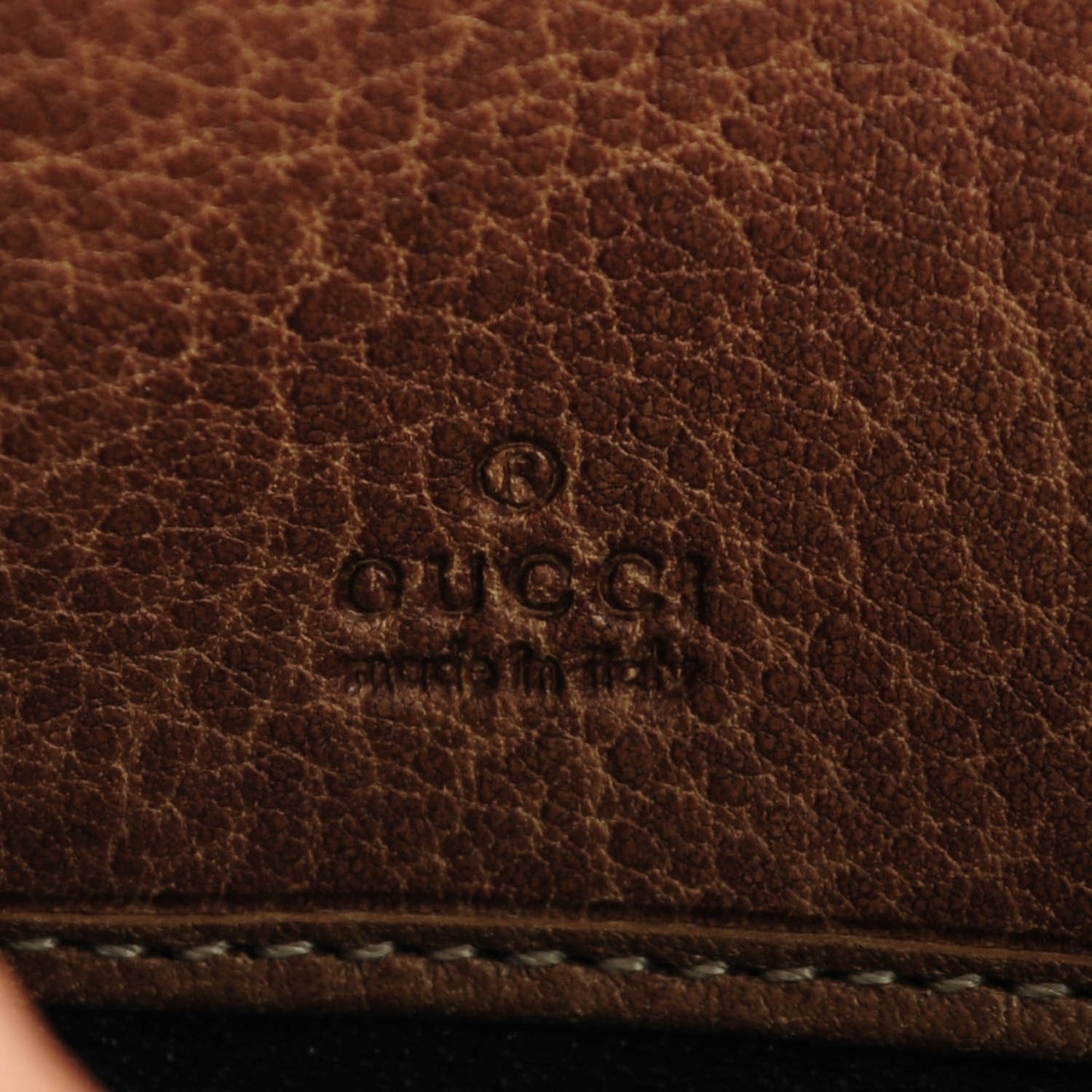 Guccissima Bamboo Tassel Zip Around Wallet Light Brown