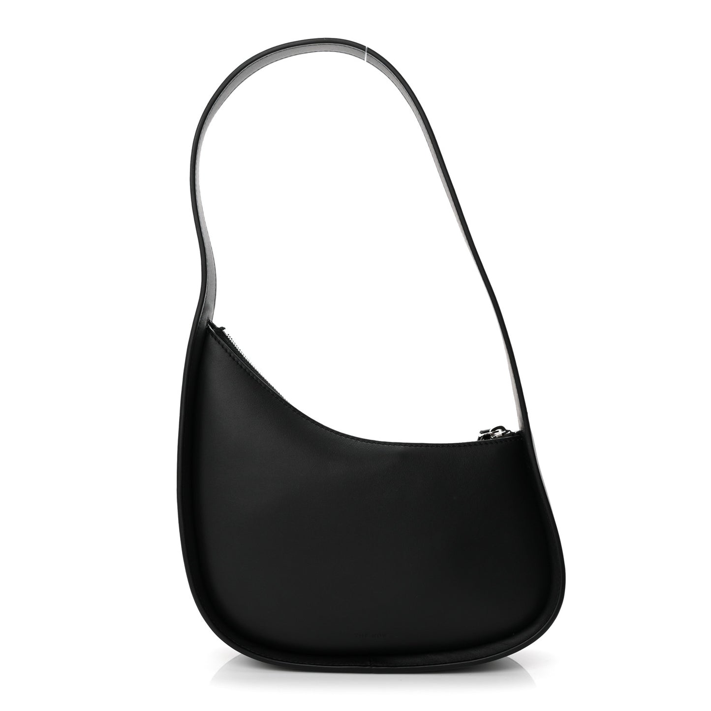 Smooth Calfskin Half Moon Shoulder Bag Black