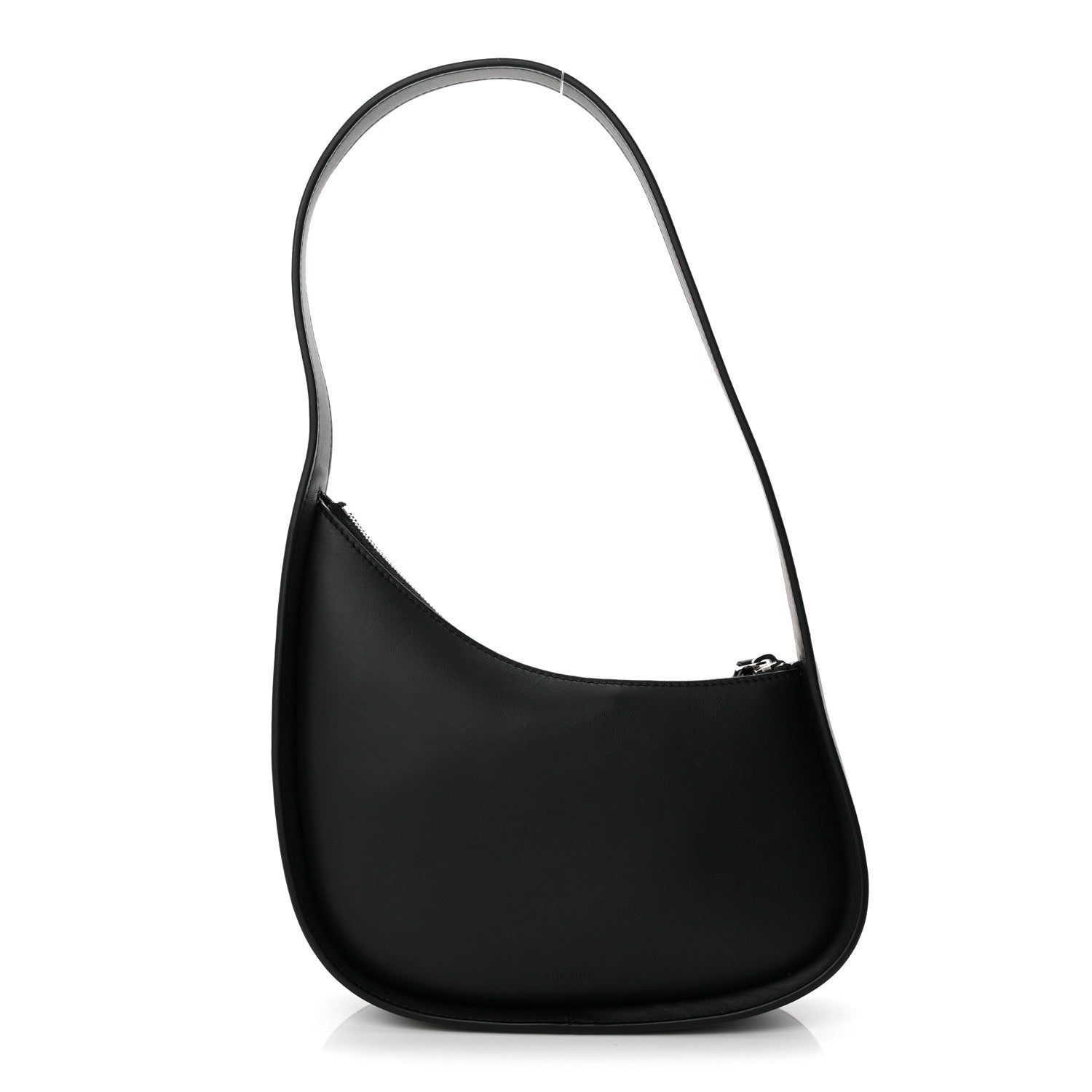 The Row Smooth Calfskin Half Moon Shoulder Bag Black 1 of 10