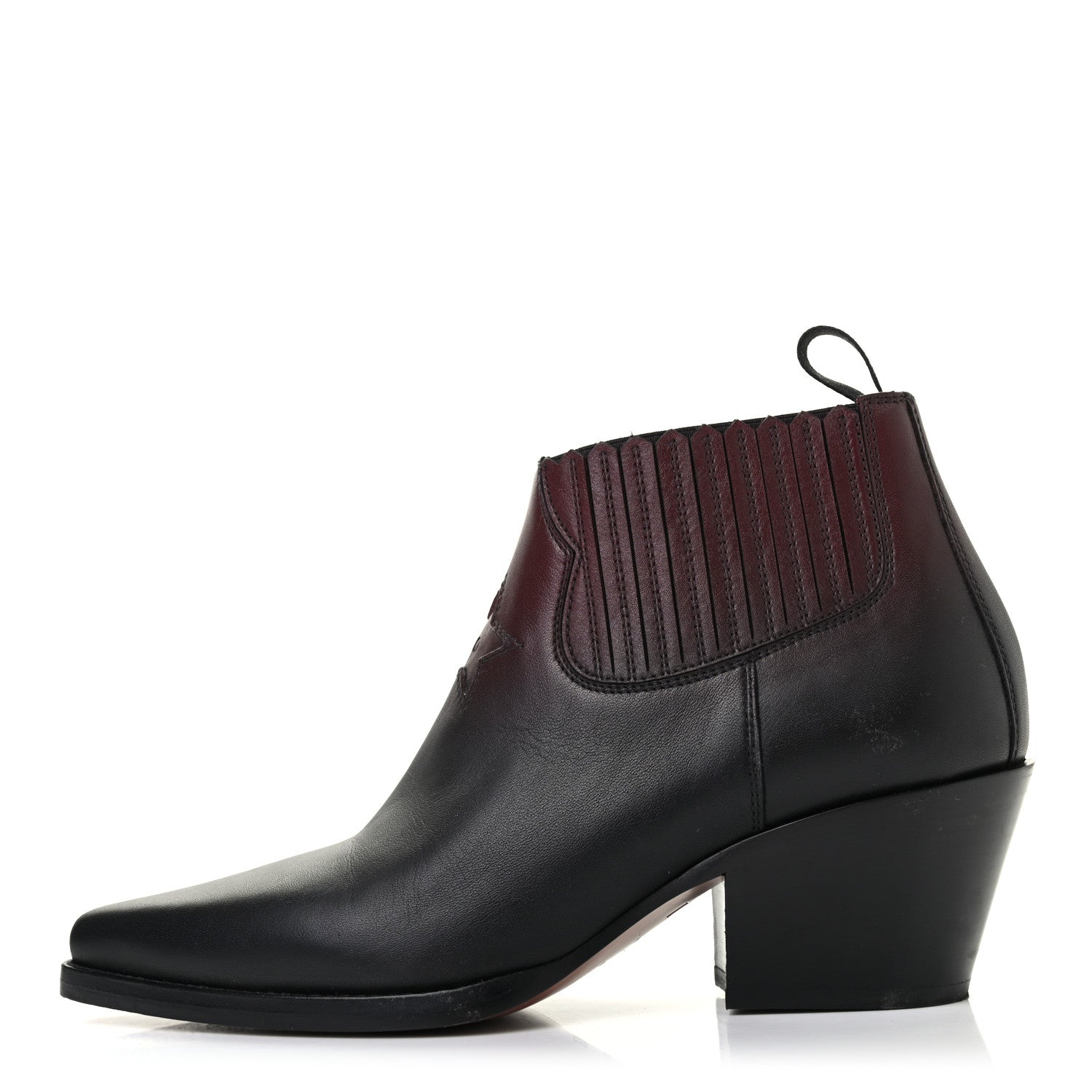 Christian Dior Matte Calfskin Ombre L.A. Ankle Boots 36.5 Black Rouge 1 of 8