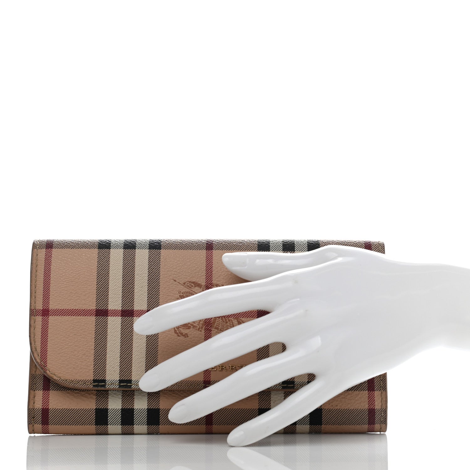 Burberry Haymarket Check Halton Wallet Tan 2 of 10