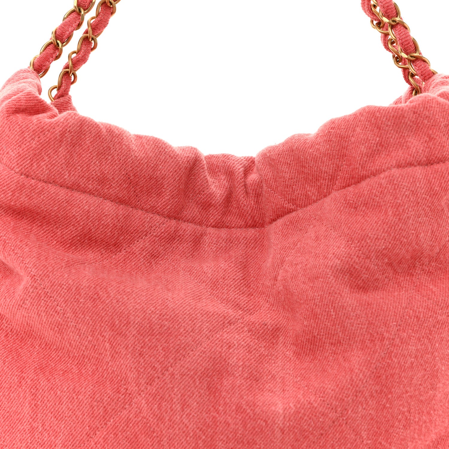 Chanel Washed Denim Quilted Chanel 22 Red 9 of 11