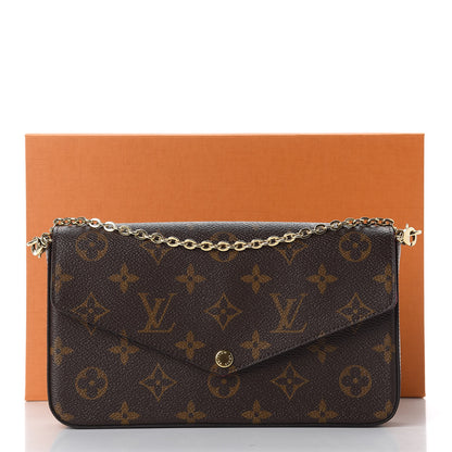Louis Vuitton Monogram Pochette Felicie Chain Wallet Fuchsia 13 of 13
