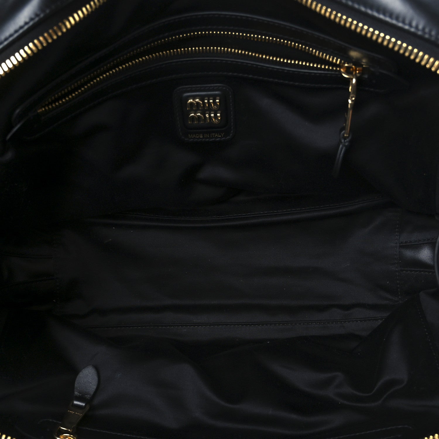 Miu Miu Soft Calf Softy Large Beau Top Handle Bag Black 4 of 10