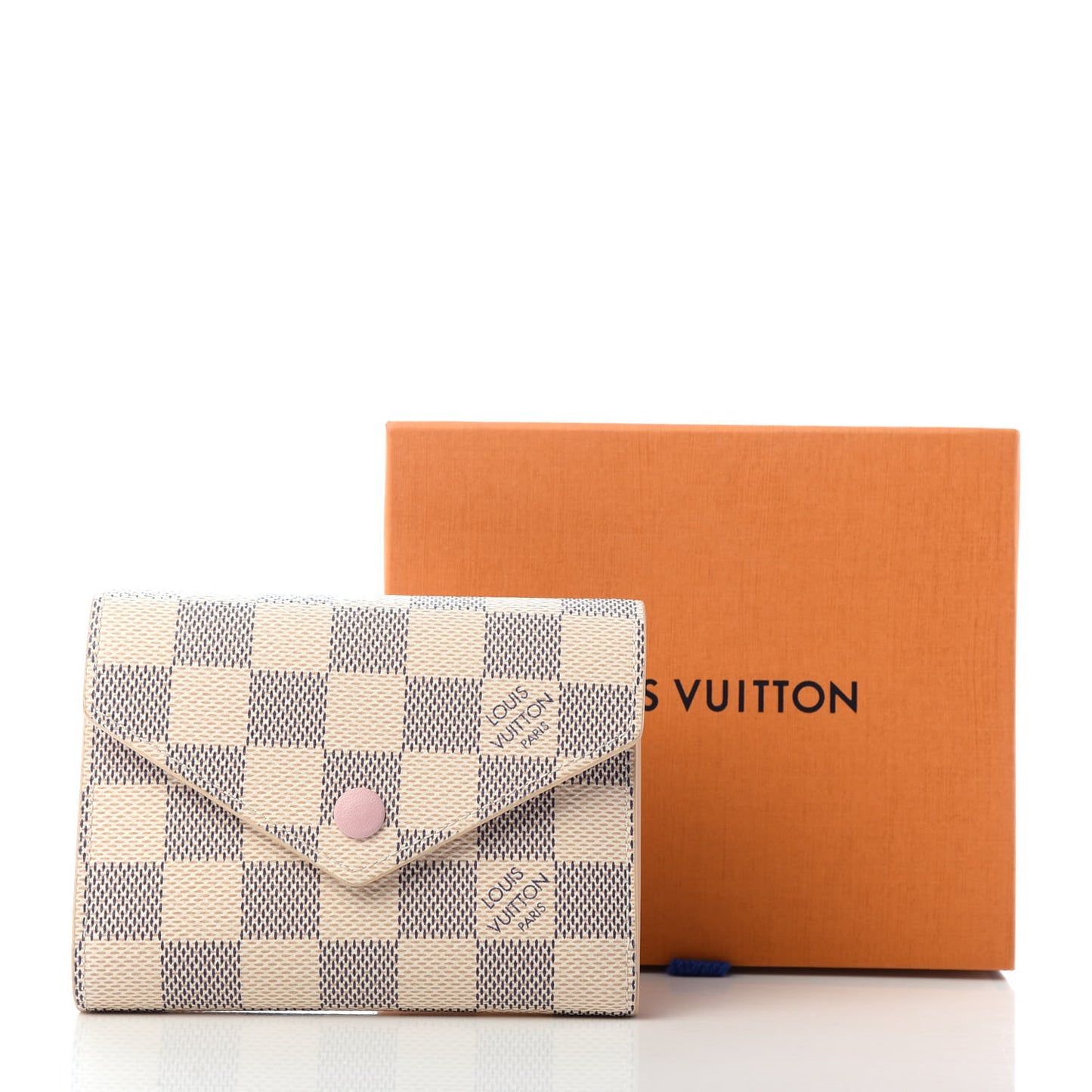 Damier Azur Victorine Wallet Rose Ballerine