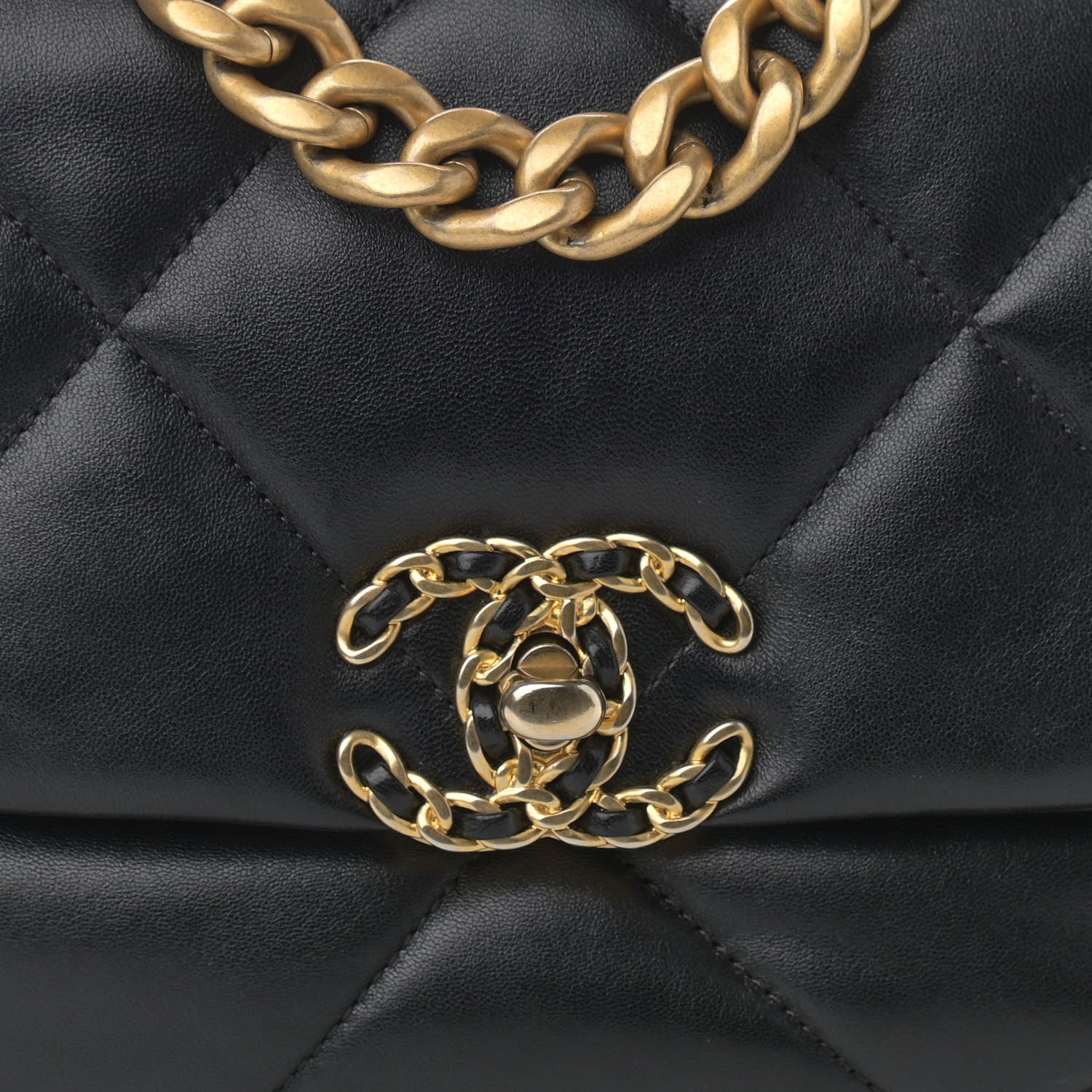 Chanel Lambskin Quilted Medium Chanel 19 Flap Black 8 of 11
