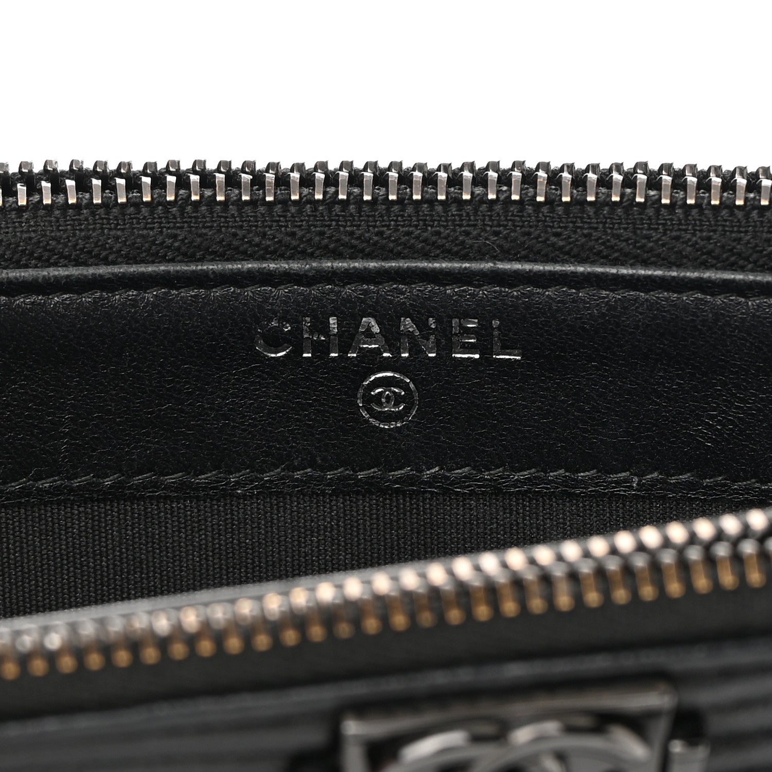 Chanel Lambskin Quilted Small Boy Clutch With Chain So Black 8 of 18