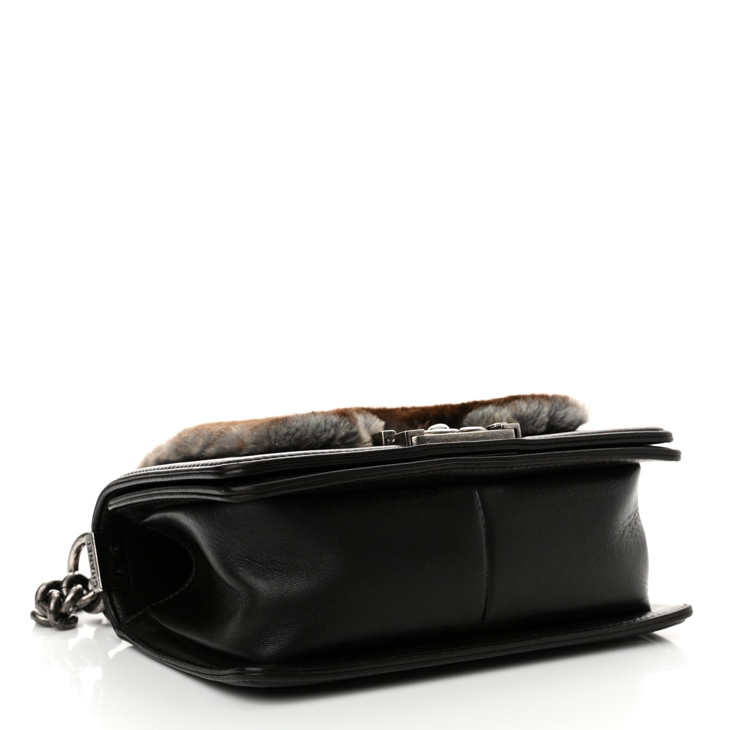 Chanel Orylag Rabbit Fur Calfskin Small Boy Flap Brown 4 of 13