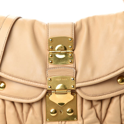 Miu Miu Nappa Matelasse Coffer Hobo Beige 13 of 13