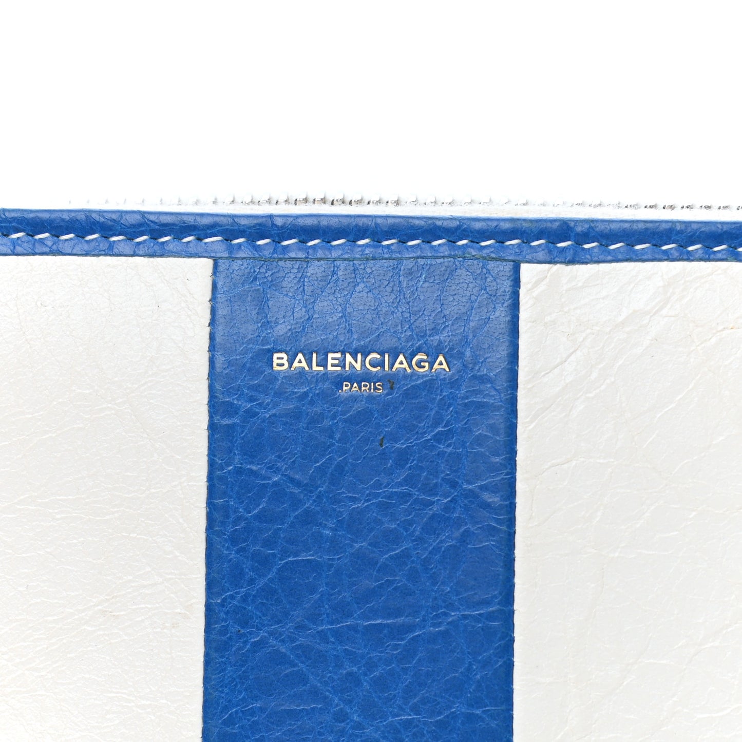Veau Arena Multicolore Bazar Continental Zip Around Wallet Bleu Lazuli White
