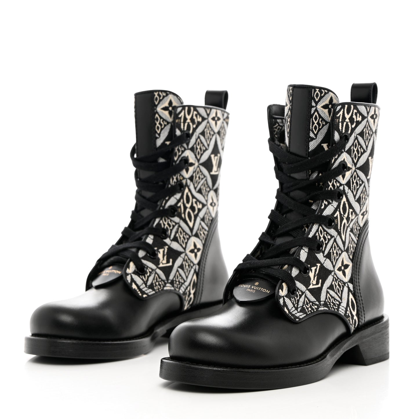 Jacquard Calfskin Since 1854 Metropolis Flat Ranger Boot 36 Gray