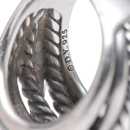 David Yurman Sterling Silver 18mm Wide Crossover Cable Ring 52 6 5 of 5