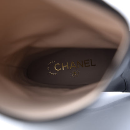 Chanel Calfskin Tall Boots 38.5 Black 6 of 12