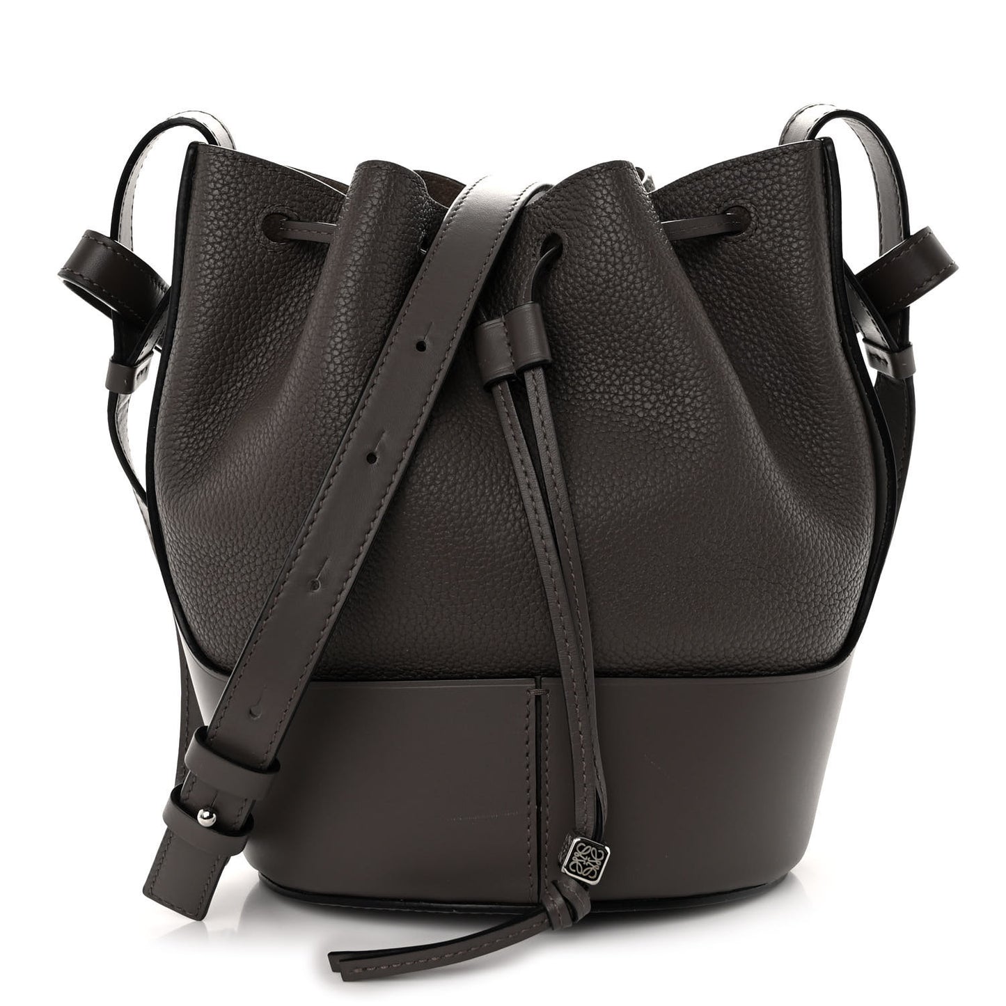 Calfskin Small Balloon Bucket Bag Dark Taupe
