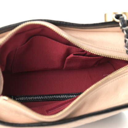Chanel Aged Calfskin Quilted Small Gabrielle Hobo Beige Black 5 of 10