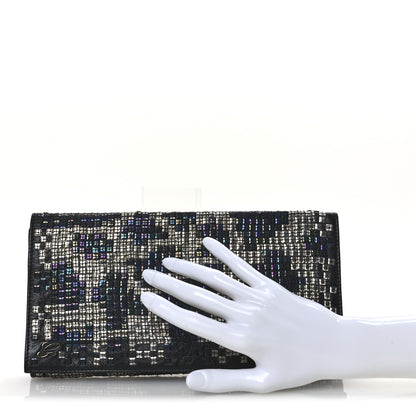 Gucci Calfskin Studded Evening Clutch  Black Silver 2 of 11