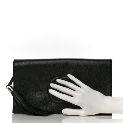 Gucci Pebbled Calfskin Medium Soho Clutch Black 2 of 19