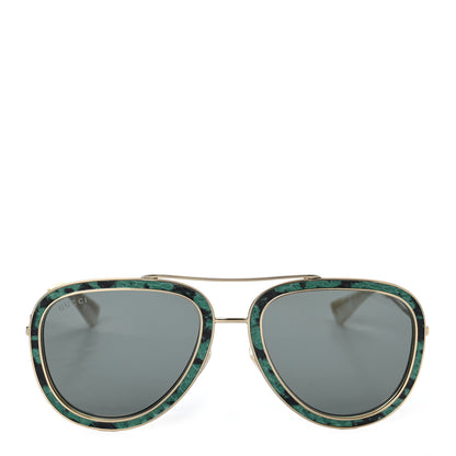 Gucci Snakeskin Print Metal Aviator Sunglasses GG0062S Multicolor 2 of 8