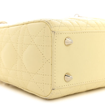 Christian Dior Lambskin Cannage Small My ABCDior Lady Dior Soft Yellow 9 of 16