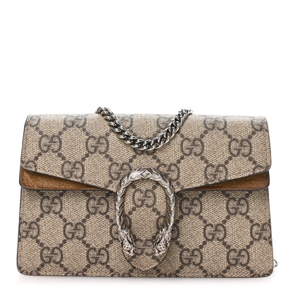 Gucci GG Supreme Monogram Super Mini Dionysus Shoulder Bag Taupe 1 of 19