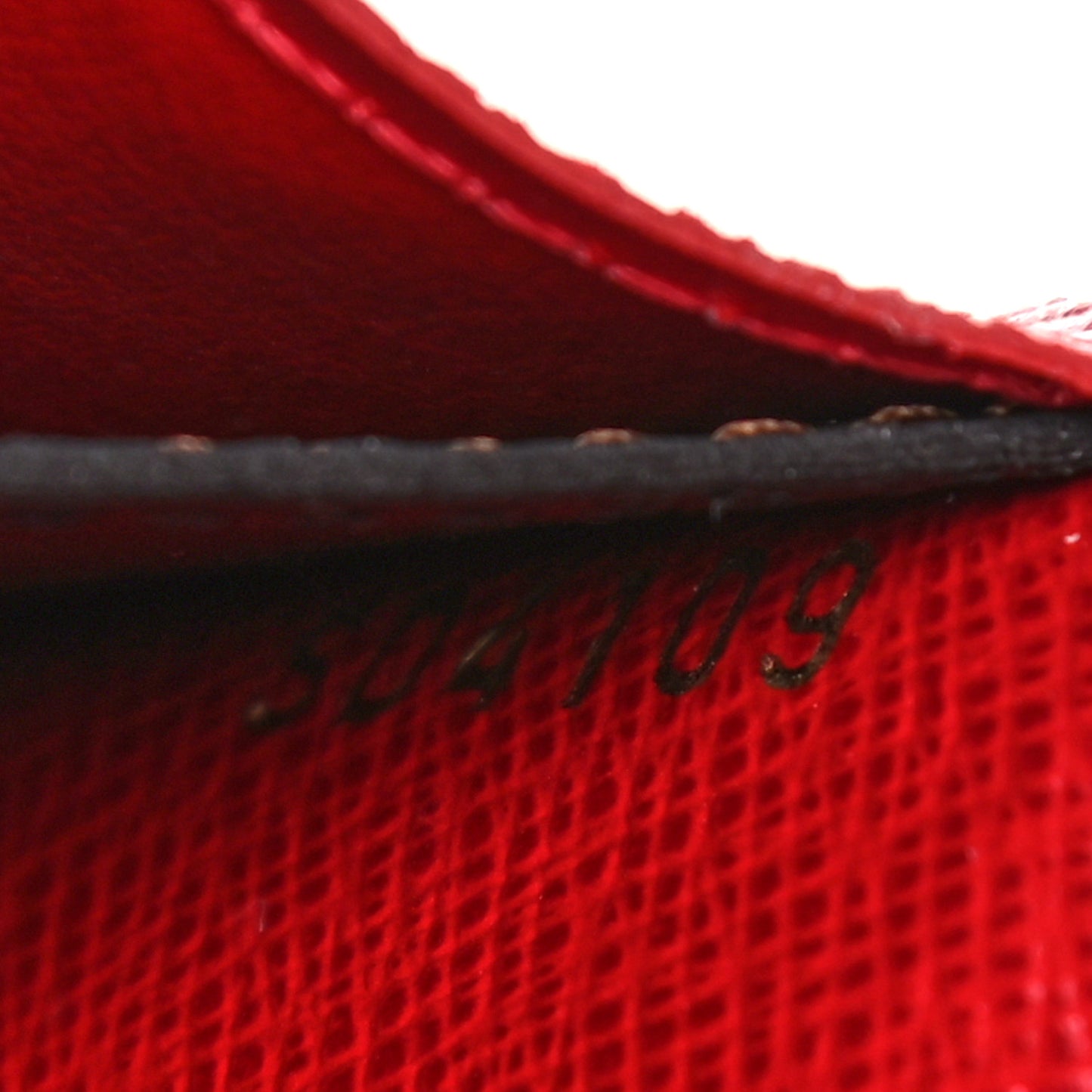 Damier Ebene Emilie Wallet Red