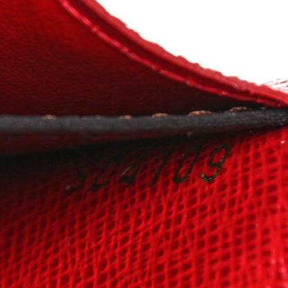 Louis Vuitton Damier Ebene Emilie Wallet Red 7 of 11