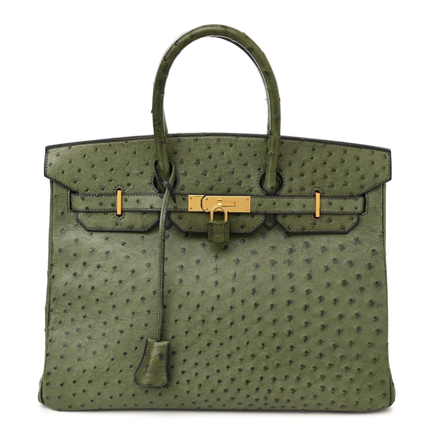 Ostrich Birkin 35 Vert Olive