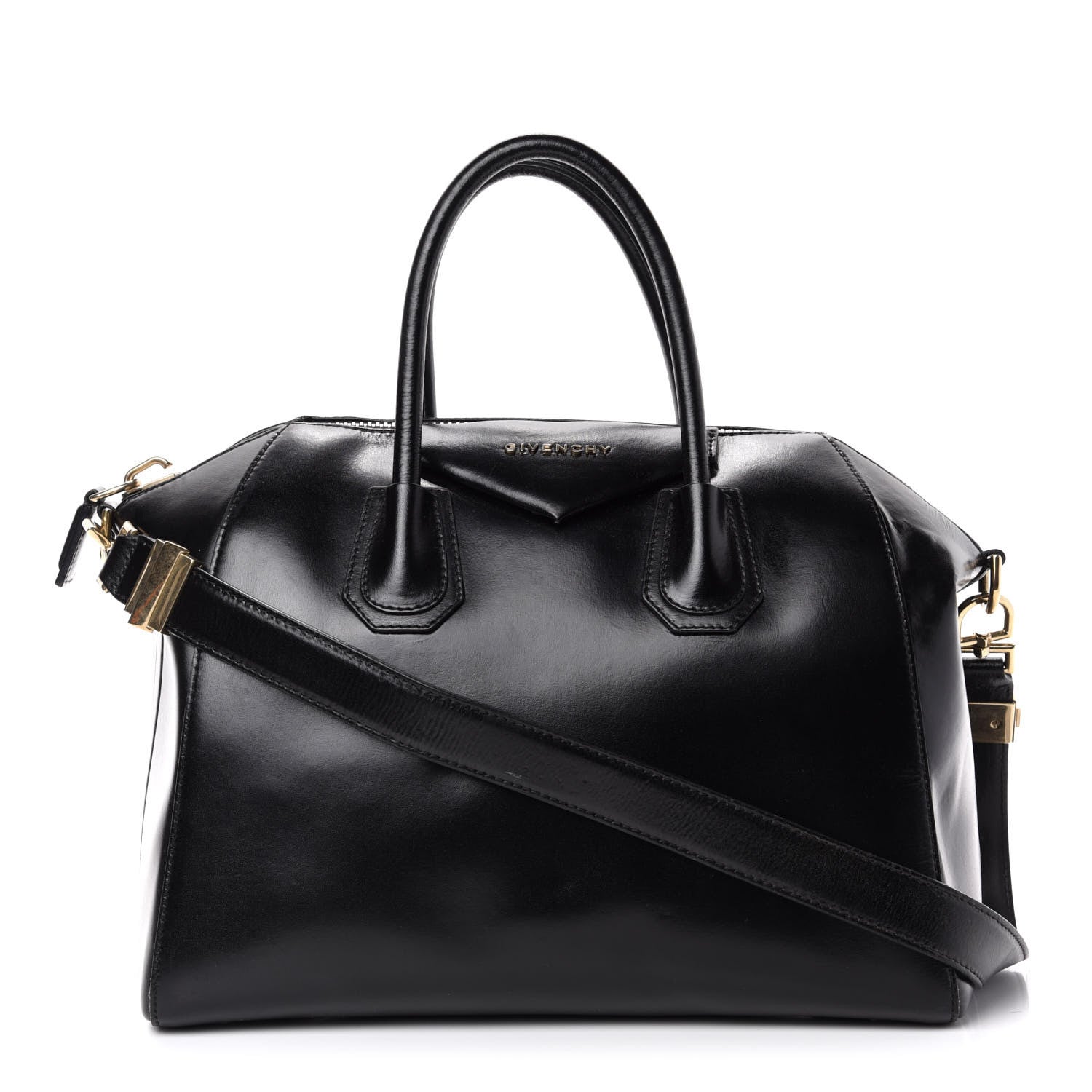 Givenchy Shiny Lord Calfskin Medium Antigona Black 1 of 15
