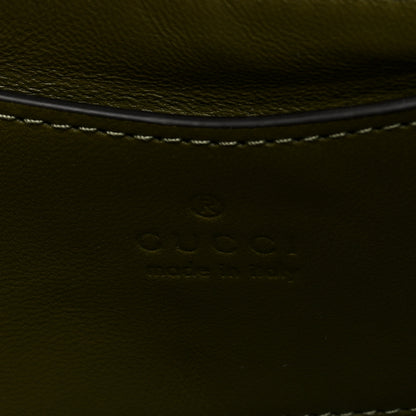 Gucci Lambskin Embossed Mini GG Milano Top Handle Shoulder Bag Green 6 of 9