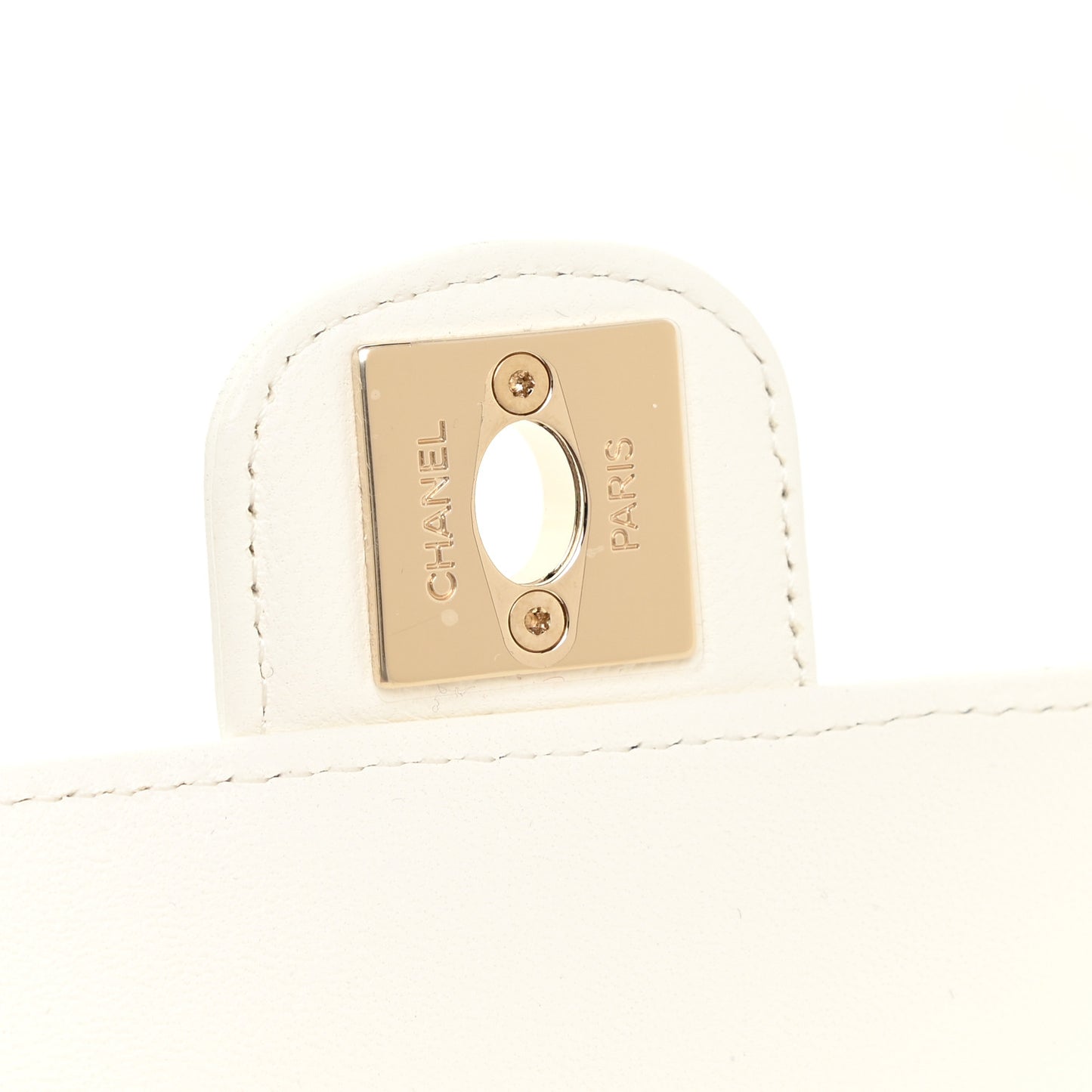 Lambskin Quilted CC In Love Heart Clutch With Chain White