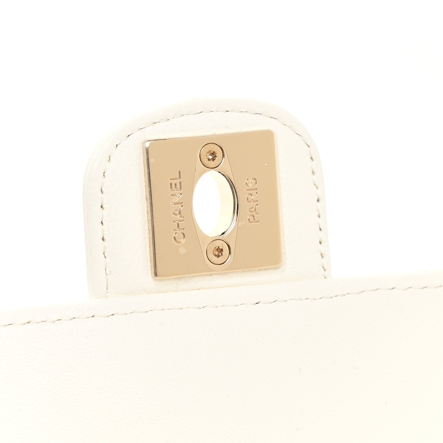 Chanel Lambskin Quilted CC In Love Heart Clutch With Chain White 11 of 12