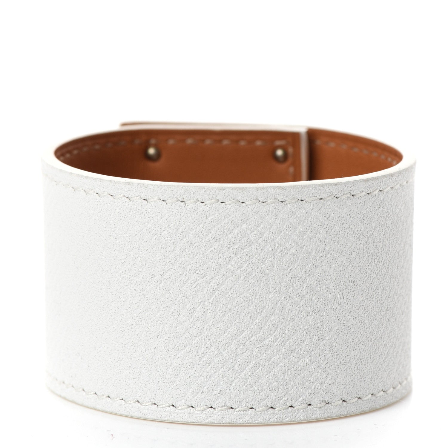 Hermes Epsom Kelly Dog Bracelet White 3 of 5