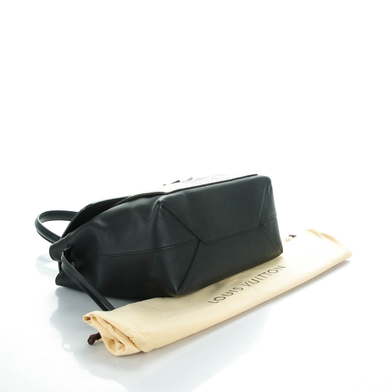 Louis Vuitton Calfskin Python Lockme MM Black 4 of 6