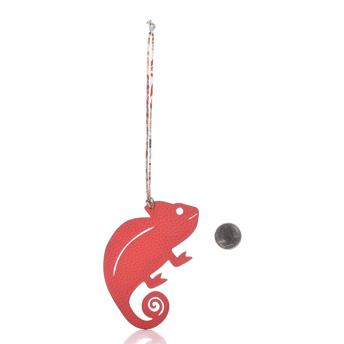 Togo Epsom Petit H Chameleon Bag Charm Bordeaux