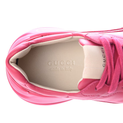 Gucci Calfskin Logo Womens Rhyton Sneakers 35 Box Pink 7 of 9
