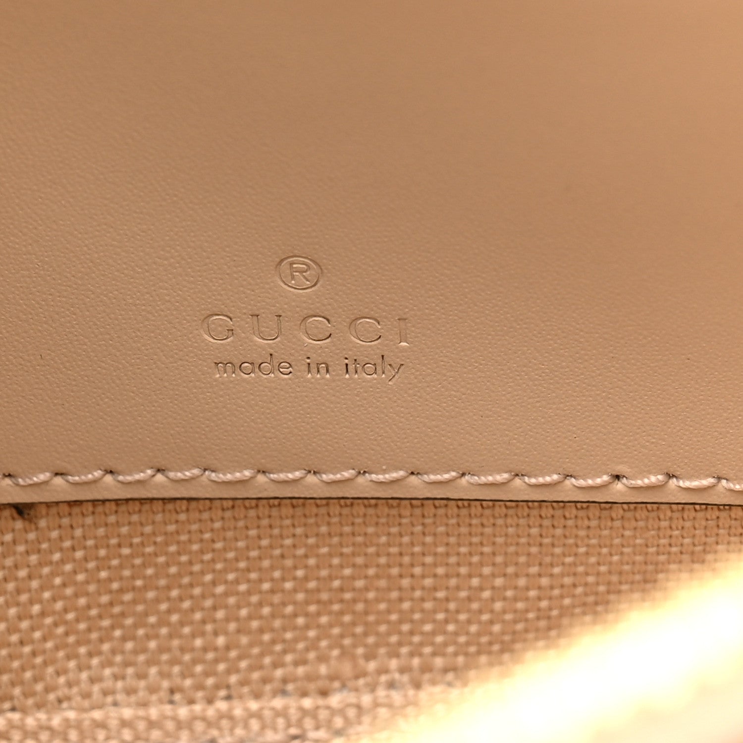 Gucci Calfskin GG Super Mini Debossed Chain Wallet Souffle Rose 6 of 11