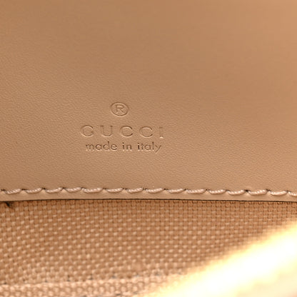 Gucci Calfskin GG Super Mini Debossed Chain Wallet Souffle Rose 6 of 11