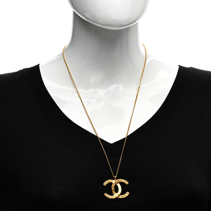 Chanel Metal CC Paris Button Necklace Gold 1 of 6