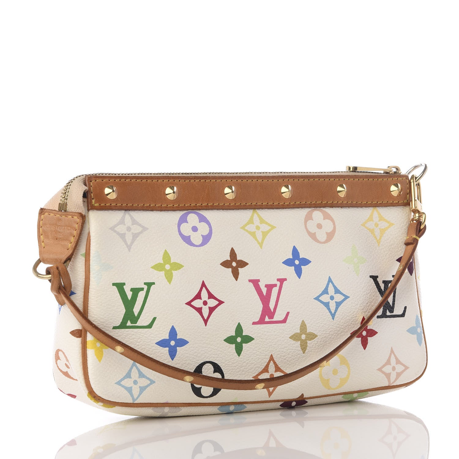 Louis Vuitton Monogram Multicolor Pochette Accessories White 2 of 9