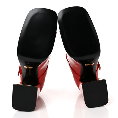 Gucci Patent Womens Horsebit Mid-Heel Mary Jane Pumps 36.5 Maple Red 5 of 9