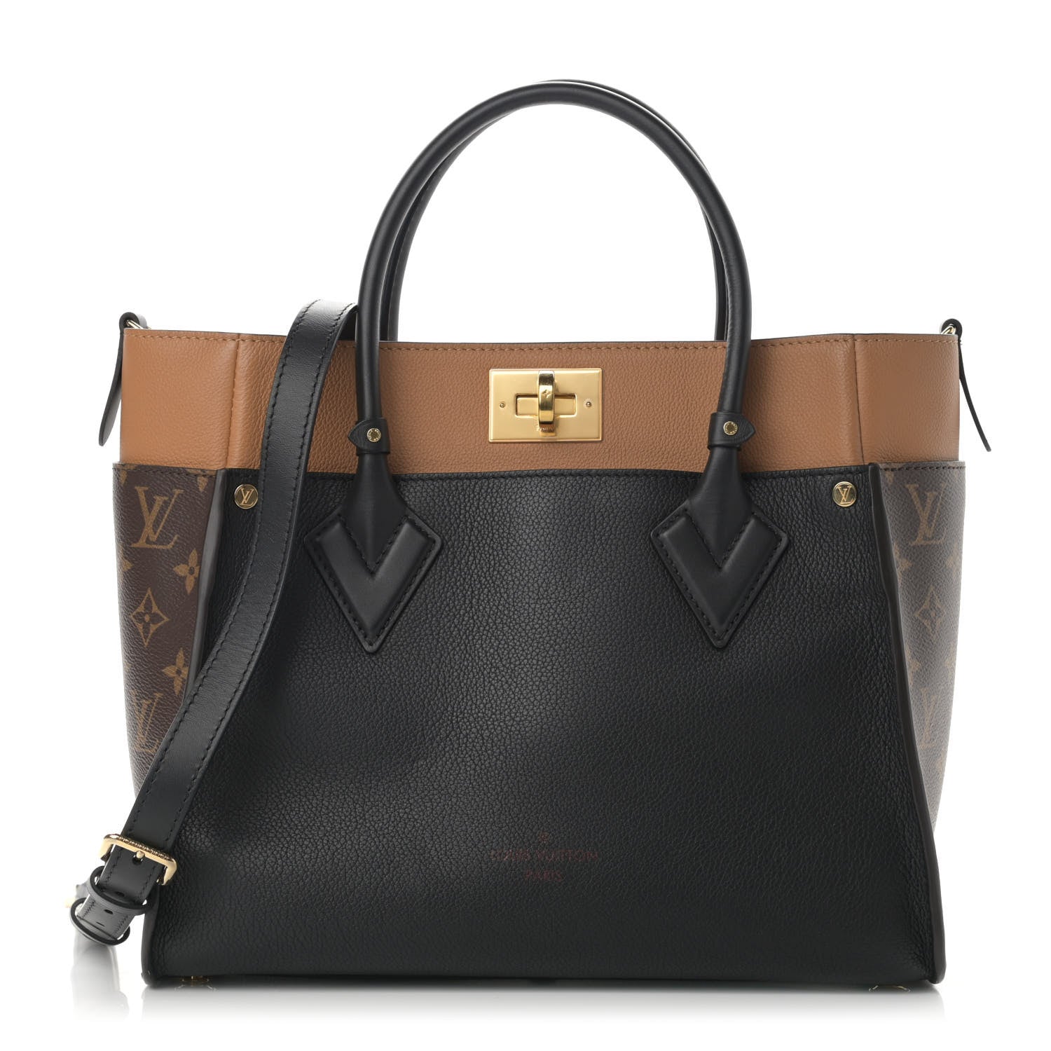 Louis Vuitton Calfskin Monogram On My Side Black 1 of 11