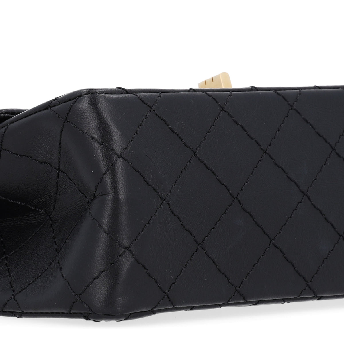 Aged Calfskin Quilted 2.55 Reissue Mini Flap Black