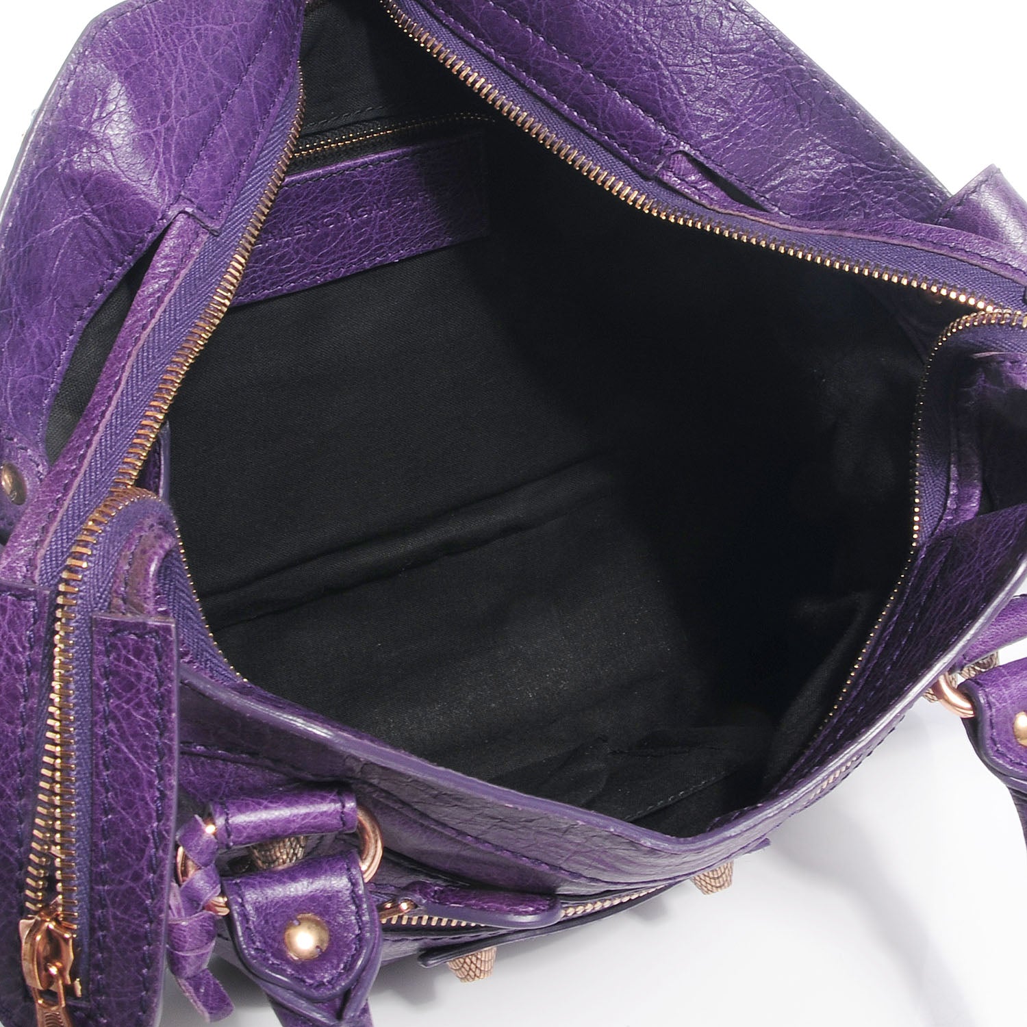 Balenciaga Agneau Giant 12 Rose Gold Hardware Town Dark Violet 5 of 10