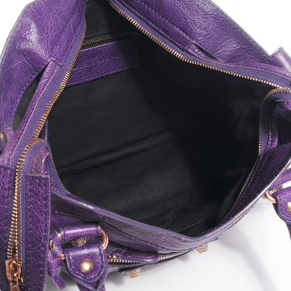 Balenciaga Agneau Giant 12 Rose Gold Hardware Town Dark Violet 5 of 10