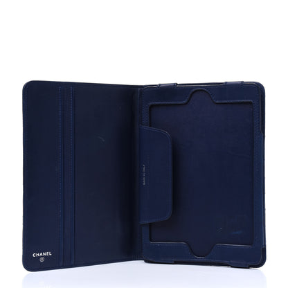 Chanel Lambskin Quilted iPad Case Navy Blue 3 of 4