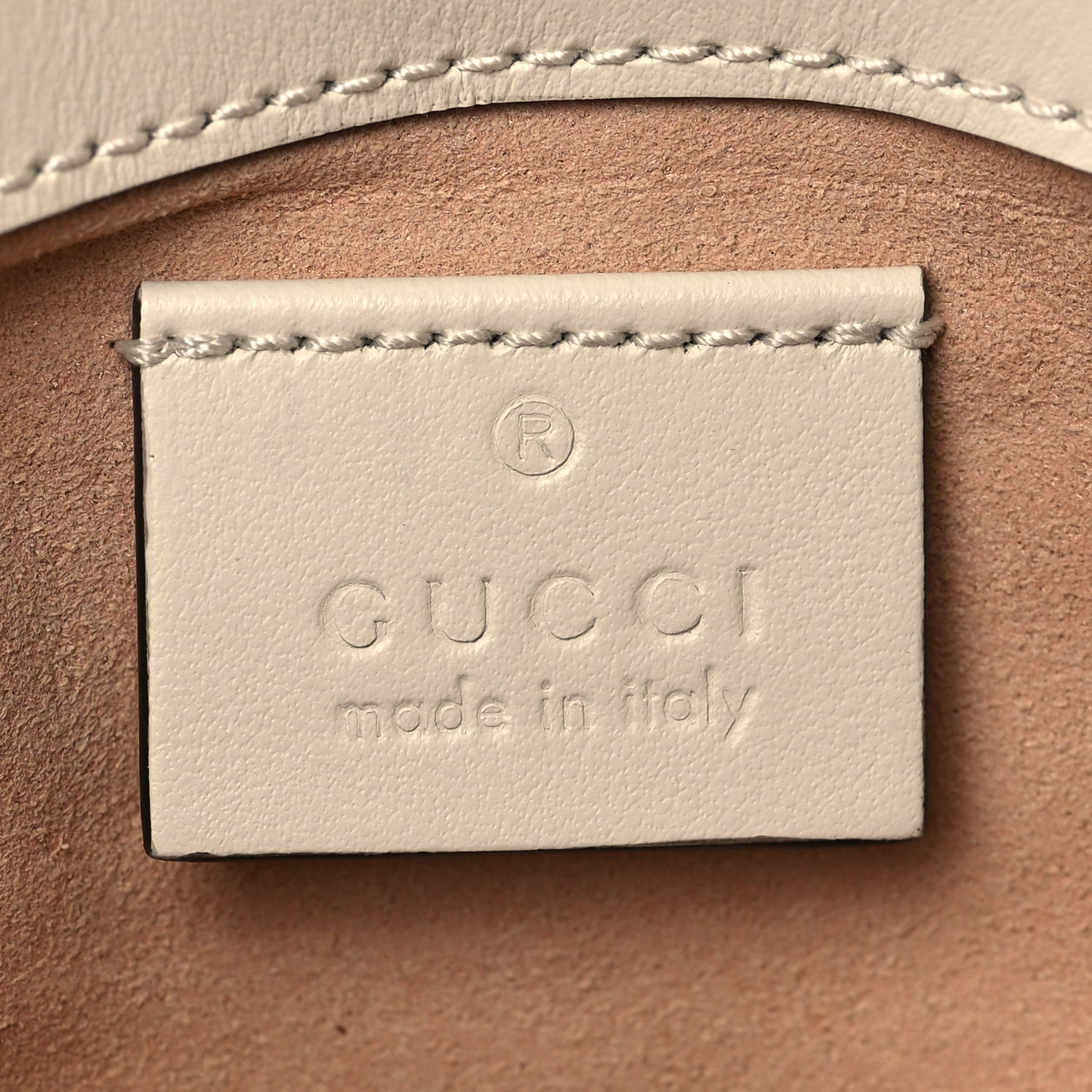 Gucci Calfskin Matelasse Super Mini GG Marmont Shoulder Bag White 6 of 10