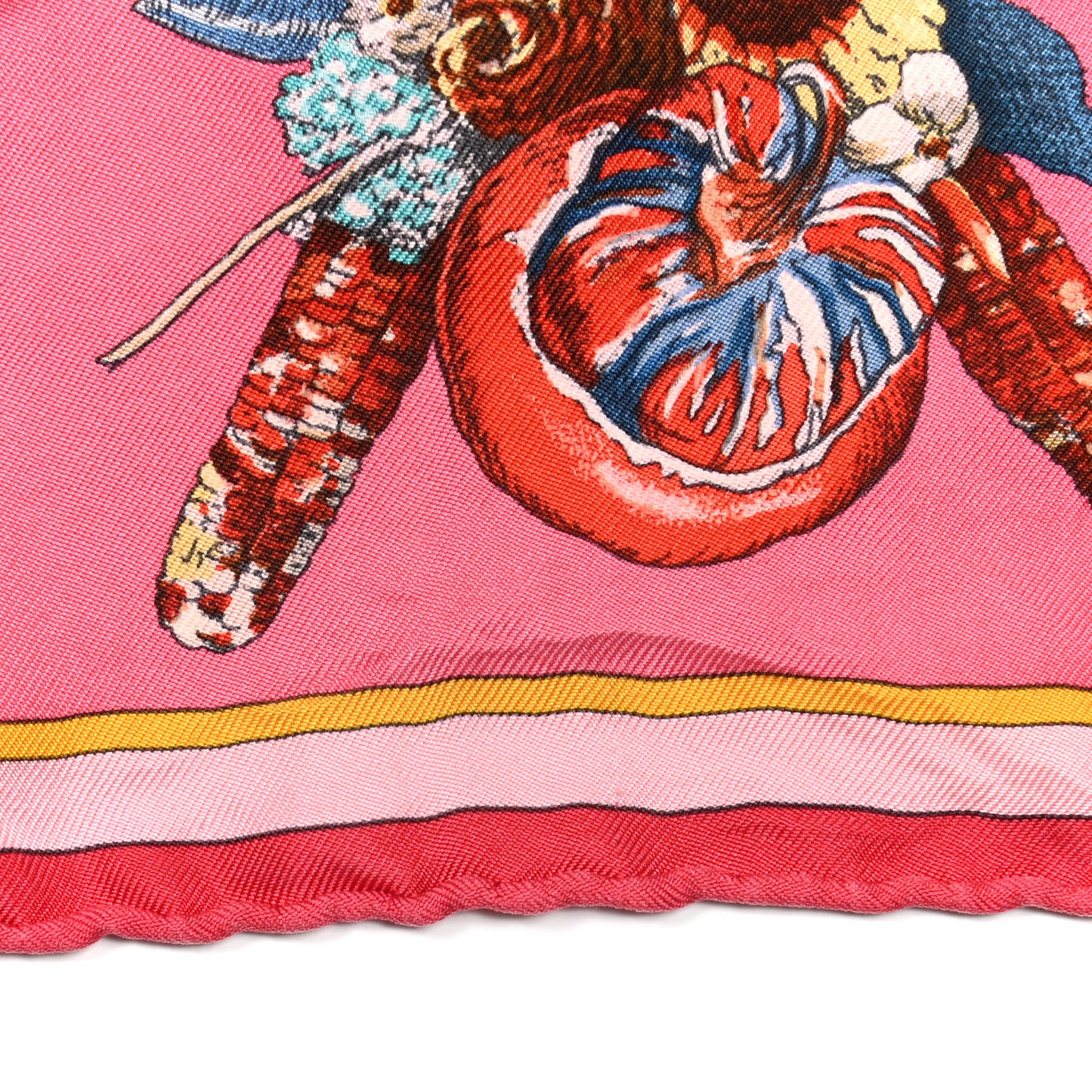 Silk Kachinas Wash Scarf 90 Rose Bleu Corail