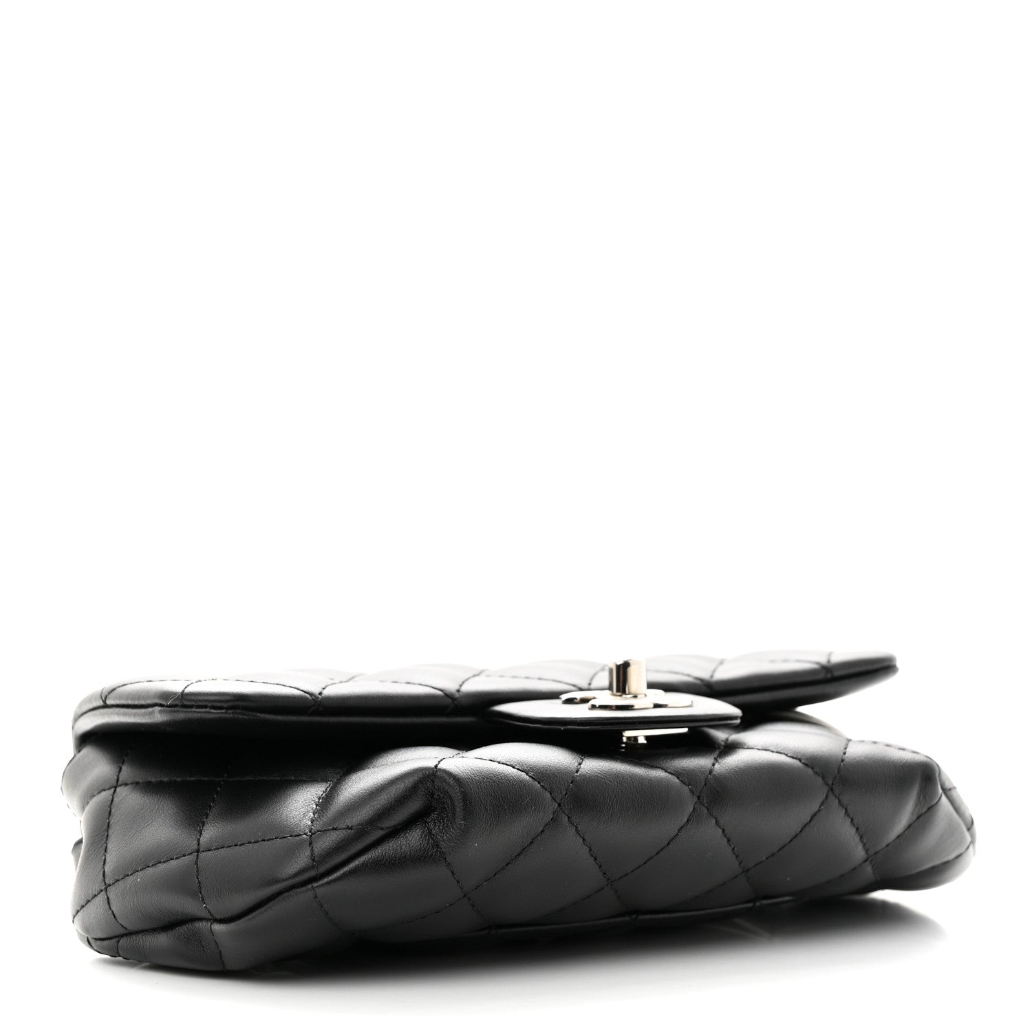 Chanel Calfskin Quilted CC Uniform Flap Belt Bag Black 4 of 10