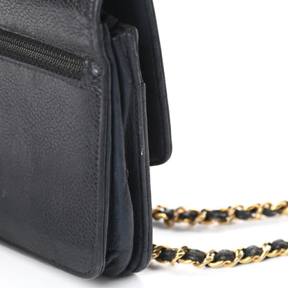 Chanel Caviar Timeless CC Wallet On Chain WOC Black 19 of 21