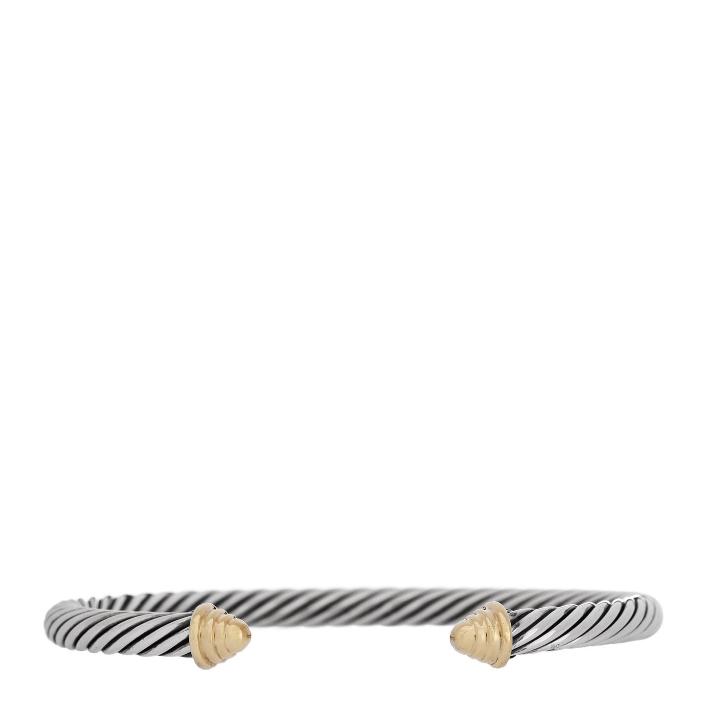 Sterling Silver 14K Yellow Gold 5mm Cable Classics Bracelet